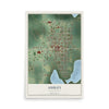 Map of Ashley, North Dakota, 12 x 18 inch unframed archival matte print