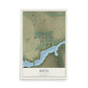 Map of Balta, North Dakota, 12 x 18 inch unframed archival matte print
