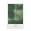 Map of Barney, North Dakota, 12 x 18 inch unframed archival matte print
