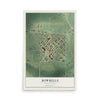 Map of Bowbells, North Dakota, 12 x 18 inch unframed archival matte print