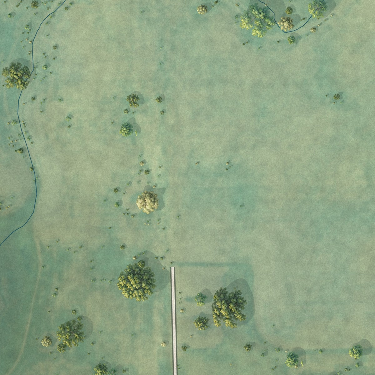 Second close-up of the map of Brinsmade, North Dakota print showing more streets and buildings