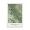 Map of Burlington, North Dakota, 12 x 18 inch unframed archival matte print
