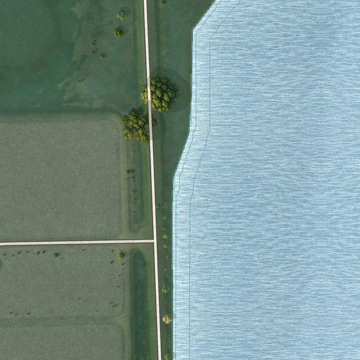 Second close-up of the map of Cogswell, North Dakota print showing more streets and buildings