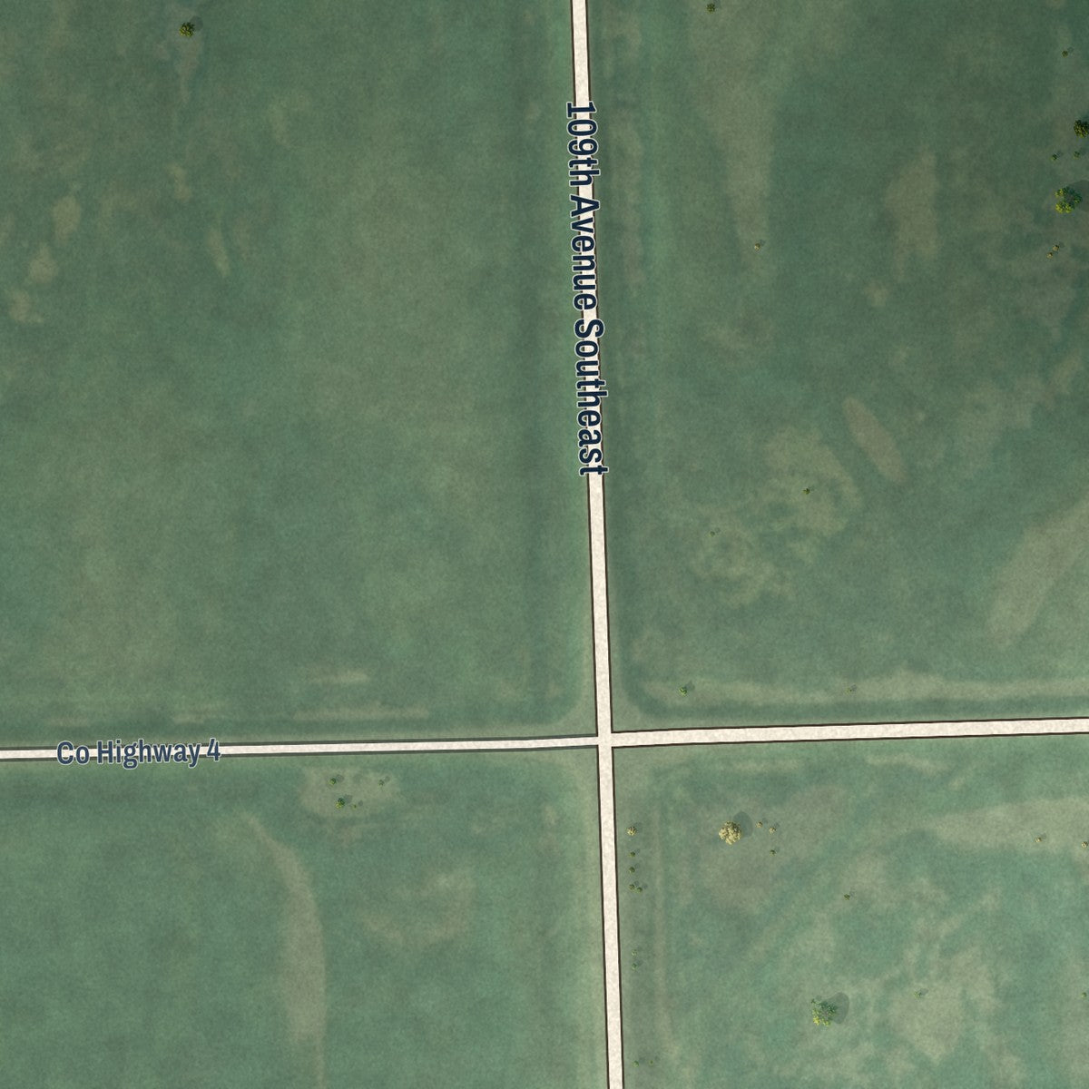 Second close-up of the map of Dazey, North Dakota print showing more streets and buildings