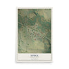 Map of Dodge, North Dakota, 12 x 18 inch unframed archival matte print