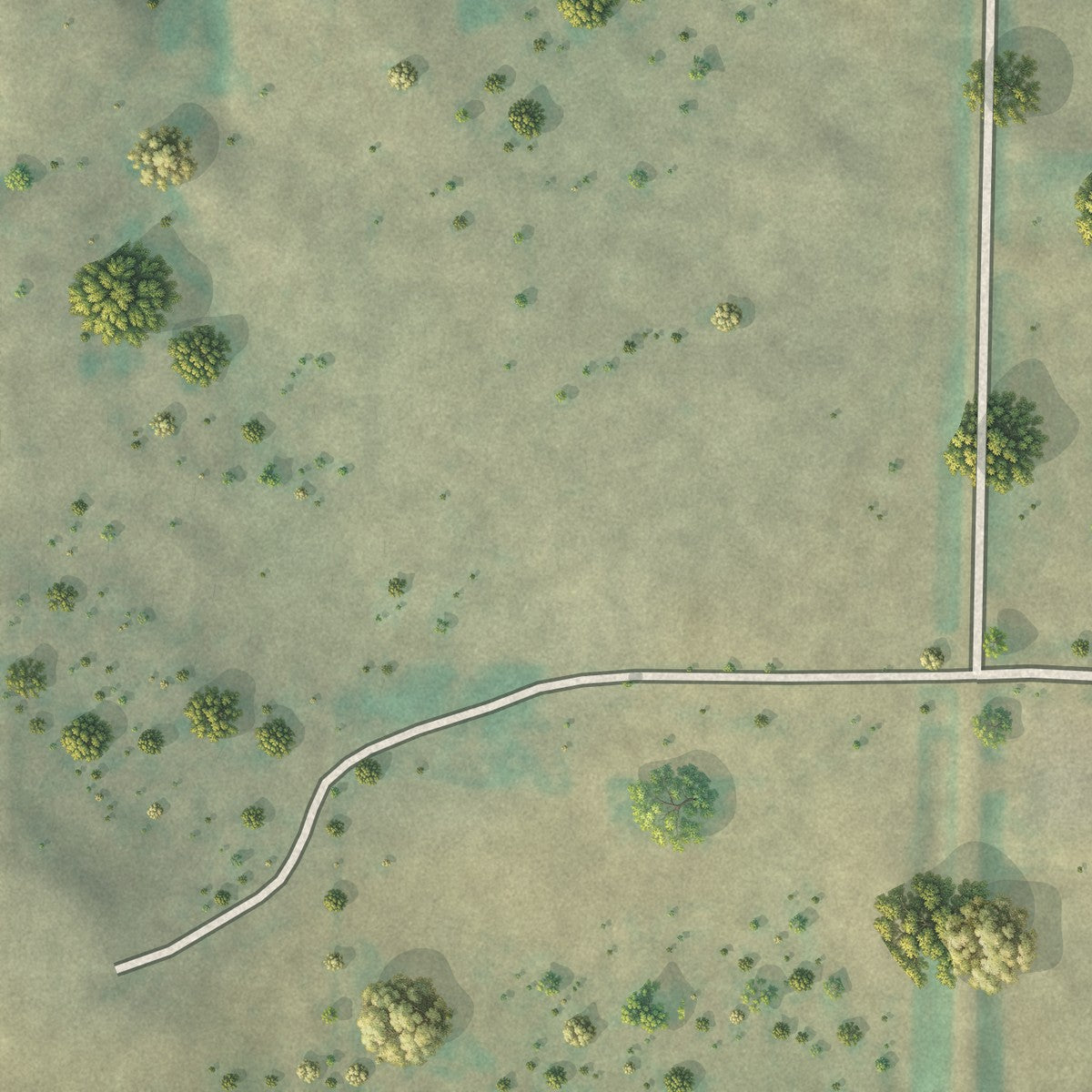 Second close-up of the map of Dodge, North Dakota print showing more streets and buildings