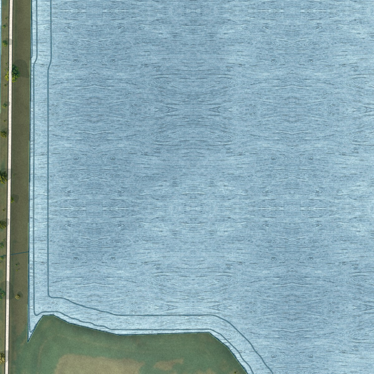 Second close-up of the map of Douglas, North Dakota print showing more streets and buildings