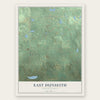 East Dunseith, North Dakota map print, the full design
