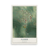 Map of Flasher, North Dakota, 12 x 18 inch unframed archival matte print