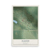 Map of Flaxton, North Dakota, 12 x 18 inch unframed archival matte print
