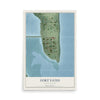 Map of Fort Yates, North Dakota, 12 x 18 inch unframed archival matte print