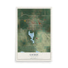 Map of Gackle, North Dakota, 12 x 18 inch unframed archival matte print