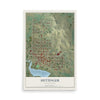 Map of Hettinger, North Dakota, 12 x 18 inch unframed archival matte print