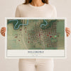 Map of Hillsboro, North Dakota, 12 x 18 inch unframed archival matte print