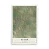 Map of Killdeer, North Dakota, 12 x 18 inch unframed archival matte print