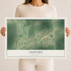 Map of Leonard, North Dakota, 12 x 18 inch unframed archival matte print
