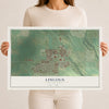 Map of Lincoln, North Dakota, 12 x 18 inch unframed archival matte print