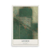 Map of Luverne, North Dakota, 12 x 18 inch unframed archival matte print