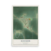 Map of Mantador, North Dakota, 12 x 18 inch unframed archival matte print