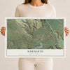 Map of Marmarth, North Dakota, 12 x 18 inch unframed archival matte print