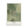 Map of Martin, North Dakota, 12 x 18 inch unframed archival matte print