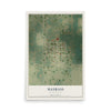 Map of Maxbass, North Dakota, 12 x 18 inch unframed archival matte print