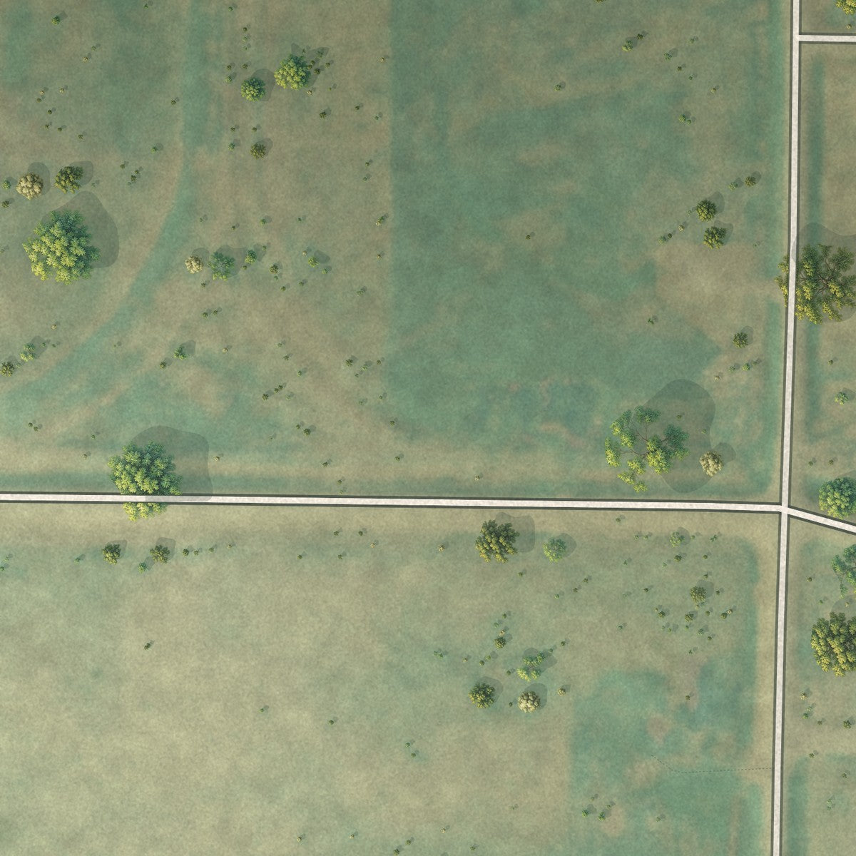 Second close-up of the map of Maxbass, North Dakota print showing more streets and buildings