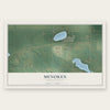 Menoken, North Dakota map print, the full design
