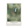 Map of Michigan City, North Dakota, 12 x 18 inch unframed archival matte print
