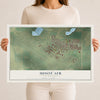 Map of Minot AFB, North Dakota, 12 x 18 inch unframed archival matte print
