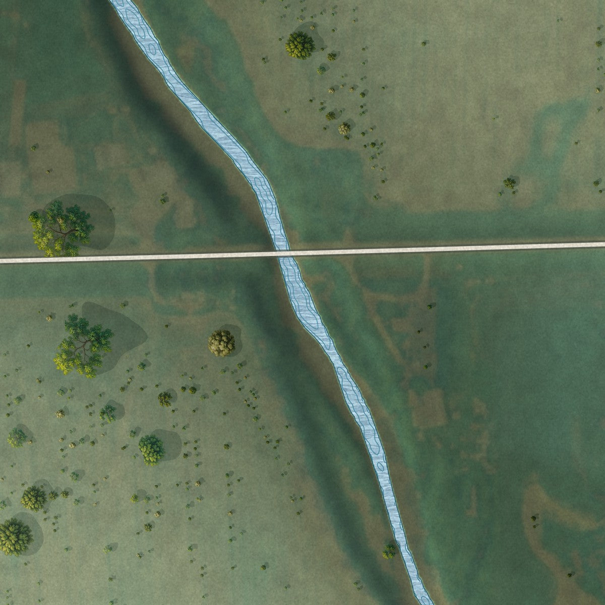 Second close-up of the map of Montpelier, North Dakota print showing more streets and buildings