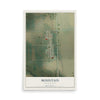 Map of Mountain, North Dakota, 12 x 18 inch unframed archival matte print
