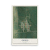 Map of Oberon, North Dakota, 12 x 18 inch unframed archival matte print