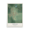 Map of Portland, North Dakota, 12 x 18 inch unframed archival matte print