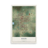 Map of Rugby, North Dakota, 12 x 18 inch unframed archival matte print