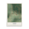 Map of Souris, North Dakota, 12 x 18 inch unframed archival matte print