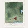 Spiritwood, North Dakota map print, the full design