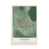 Map of Strasburg, North Dakota, 12 x 18 inch unframed archival matte print