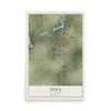 Map of Tioga, North Dakota, 12 x 18 inch unframed archival matte print