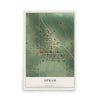 Map of Upham, North Dakota, 12 x 18 inch unframed archival matte print