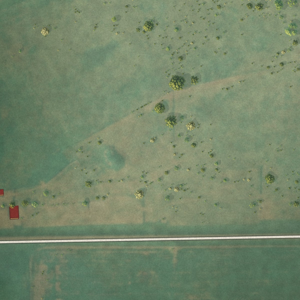 Second close-up of the map of Venturia, North Dakota print showing more streets and buildings