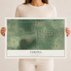 Map of Verona, North Dakota, 12 x 18 inch unframed archival matte print