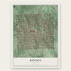 Benson, Nebraska map print, the full design