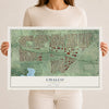 Map of Chalco, Nebraska, 12 x 18 inch unframed archival matte print