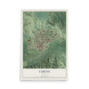 Map of Curtis, Nebraska, 12 x 18 inch unframed archival matte print