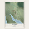Enders, Nebraska map print, the full design