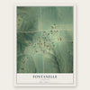 Fontanelle, Nebraska map print, the full design