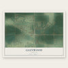 Glenwood, Nebraska map print, the full design