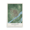 Map of Grand Island, Nebraska, 12 x 18 inch unframed archival matte print