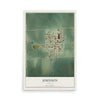 Map of Johnson, Nebraska, 12 x 18 inch unframed archival matte print
